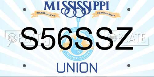 S56SSZ Mississippi License Plate