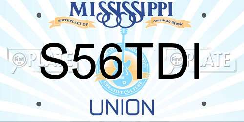 S56TDI Mississippi License Plate
