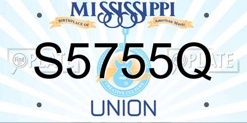 S5755Q Mississippi License Plate