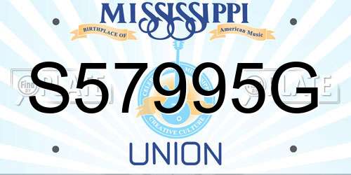S57995G Mississippi License Plate