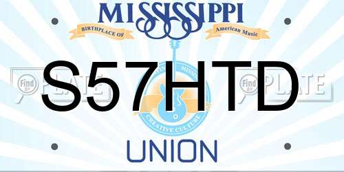 S57HTD Mississippi License Plate