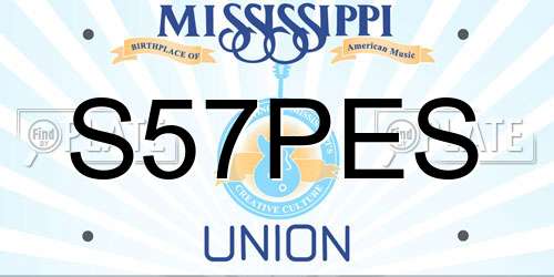 S57PES Mississippi License Plate