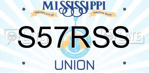 S57RSS Mississippi License Plate