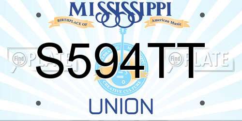 S594TT Mississippi License Plate