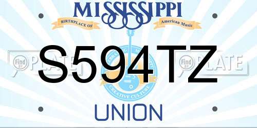 S594TZ Mississippi License Plate