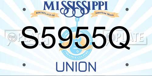 S5955Q Mississippi License Plate