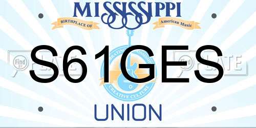 S61GES Mississippi License Plate