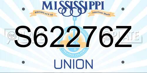 S62276Z Mississippi License Plate