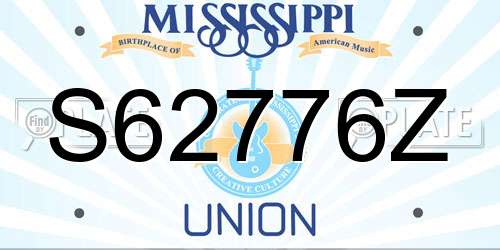 S62776Z Mississippi License Plate