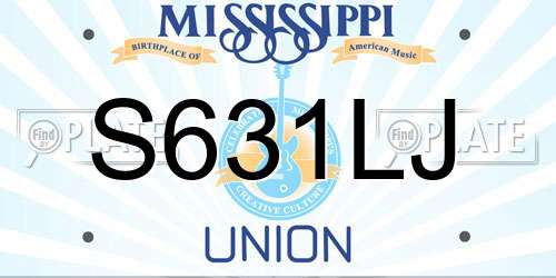 S631LJ Mississippi License Plate