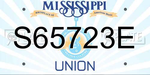 S65723E Mississippi License Plate