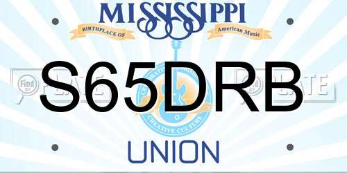 S65DRB Mississippi License Plate