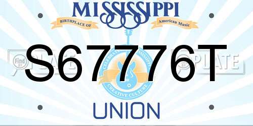 S67776T Mississippi License Plate
