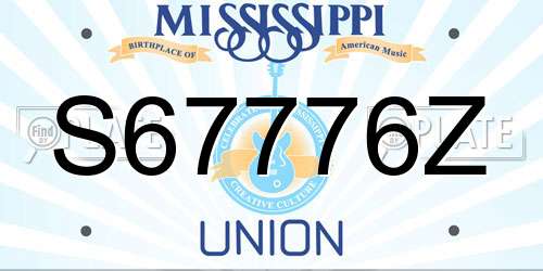 S67776Z Mississippi License Plate