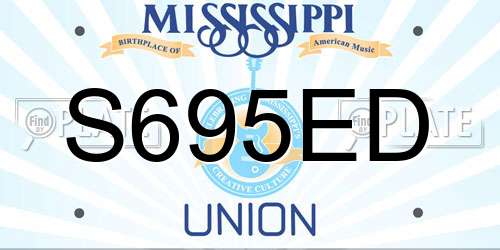 S695ED Mississippi License Plate