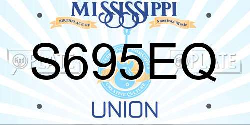 S695EQ Mississippi License Plate