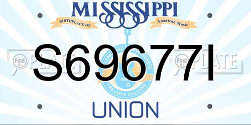S69677I Mississippi License Plate