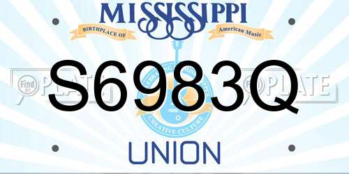 S6983Q Mississippi License Plate