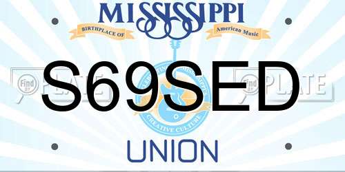 S69SED Mississippi License Plate