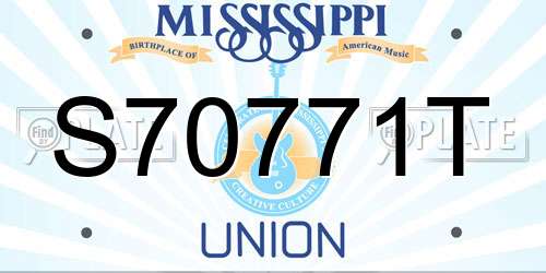 S70771T Mississippi License Plate
