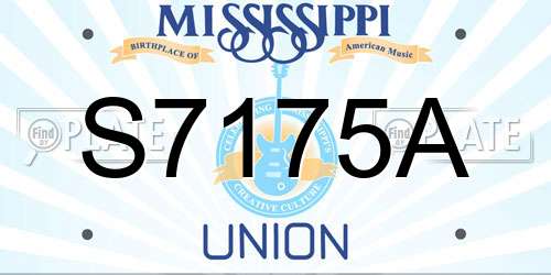 S7175A Mississippi License Plate