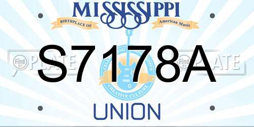 S7178A Mississippi License Plate