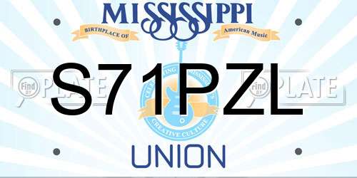 S71PZL Mississippi License Plate