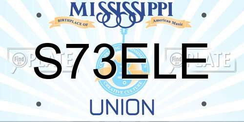 S73ELE Mississippi License Plate