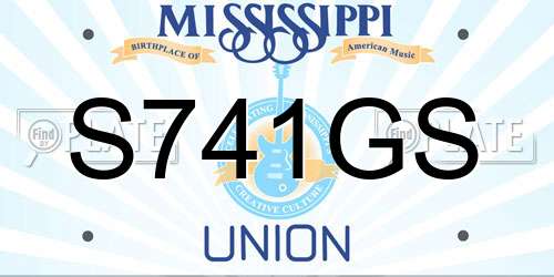 S741GS Mississippi License Plate