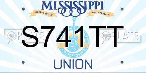 S741TT Mississippi License Plate