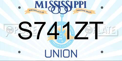 S741ZT Mississippi License Plate