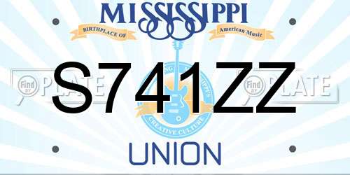 S741ZZ Mississippi License Plate
