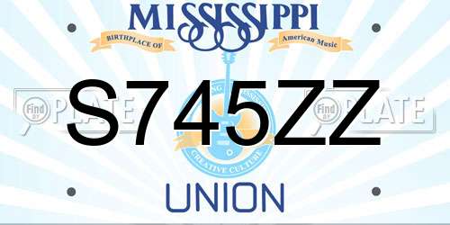 S745ZZ Mississippi License Plate