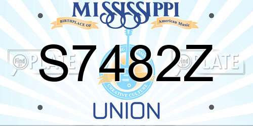 S7482Z Mississippi License Plate