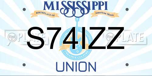 S74IZZ Mississippi License Plate