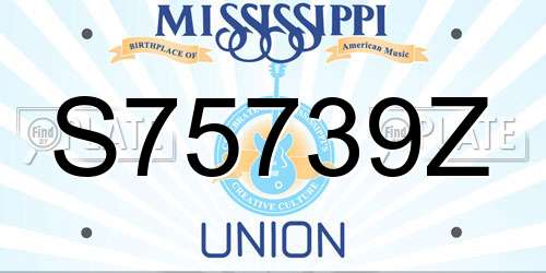 S75739Z Mississippi License Plate