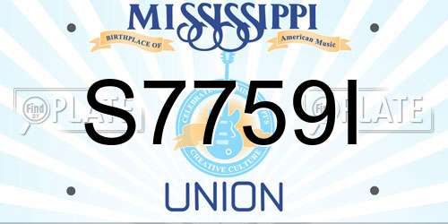 S7759I Mississippi License Plate