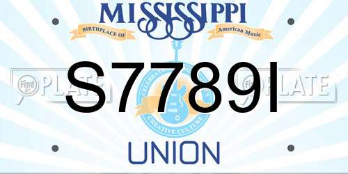 S7789I Mississippi License Plate