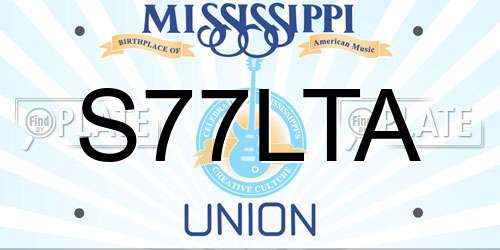 S77LTA Mississippi License Plate