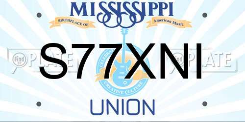 S77XNI Mississippi License Plate