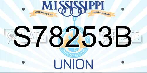 S78253B Mississippi License Plate