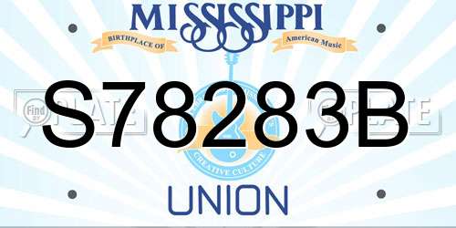 S78283B Mississippi License Plate