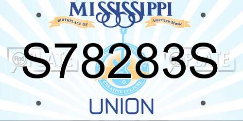 S78283S Mississippi License Plate