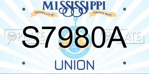 S7980A Mississippi License Plate