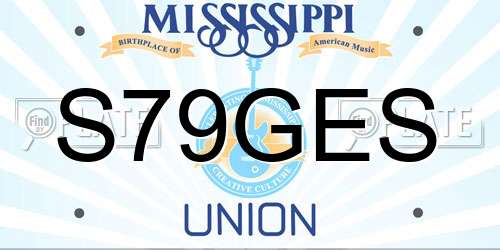 S79GES Mississippi License Plate