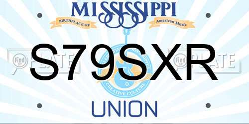 S79SXR Mississippi License Plate