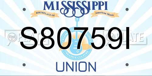 S80759I Mississippi License Plate