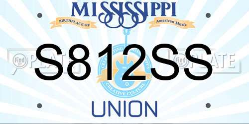 S812SS Mississippi License Plate