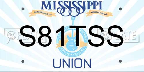 S81TSS Mississippi License Plate