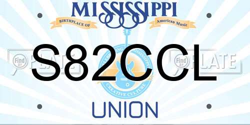 S82CCL Mississippi License Plate